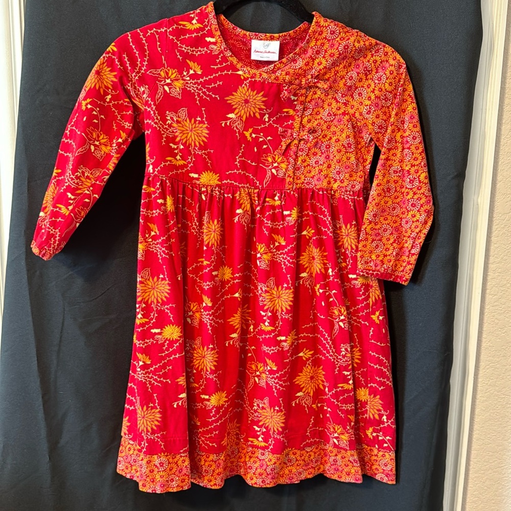 Hanna Andersson Boutique Dress 120 (6/7) long sleeve
